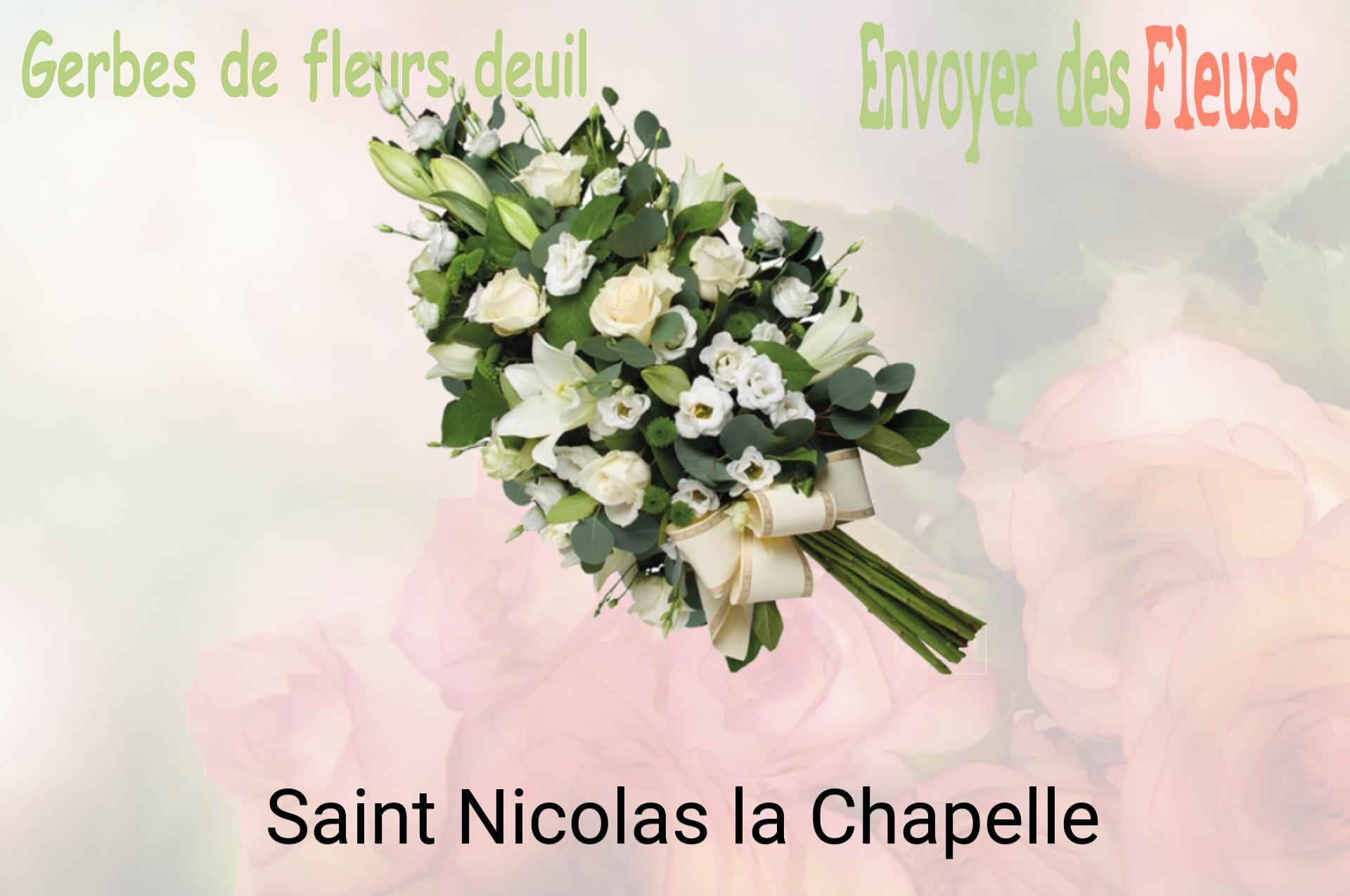 Gerbe de fleurs de deuil livrée à Saint-Nicolas-la-Chapelle